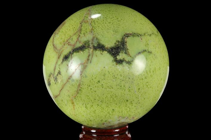Polished Green Opal Sphere - Madagascar #95878